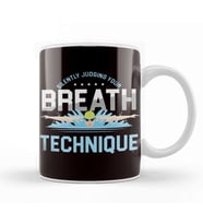 Breath Technique Swimmer Swimming Pool Freestyle Swim Coach Kupa Bardak Porselen