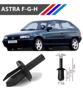 Opel Astra F-G-H Davlumbaz Klipsi 1404926 M1696-4 25 Adet