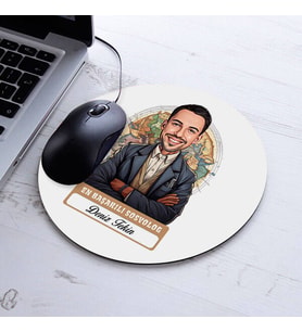 Kişiye Özel Hediye Karikatürlü En İyi Erkek Sosyolog Mousepad