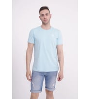 The Socks Company 23SCTS233U Pati Nakışlı Yaka Açık Mavi Tshirt