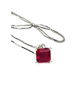 Sky Diamond Red creative rubies 925 ayar gümüş kolye