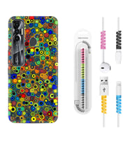 Tecno Spark 6 6 Go 8C 8 Pro 7 7 Pro Kılıf Kablo Koruma Spiral Silikon Nazar Boncukları 1746