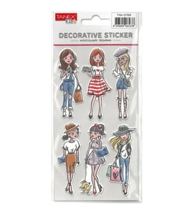 TANEX KIDS TNX-27109 DEKORATİF ETİKETLER - PUFFY TARZ KIZLAR SERİSİ STICKER