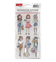 TANEX KIDS TNX-27109 DEKORATİF ETİKETLER - PUFFY TARZ KIZLAR SERİSİ STICKER