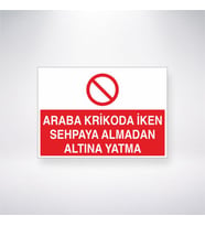 Araba Krikoda İken Sehpanın Altına Yatma
