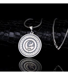 TÜRK BOYLARI BAYRAĞI MODEL 925 AYAR GÜMÜŞ KOLYE (Gri)