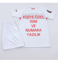 2026 Türkiye Milli Takımı kişiye özel isim ve numara Deplasman Çocuk Forması beyaz