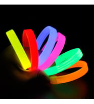 Glow Partisi Fosforlu Ekstra Kalın Bileklik 6 Renk 6’lı Set – Baskı Yapılabilir