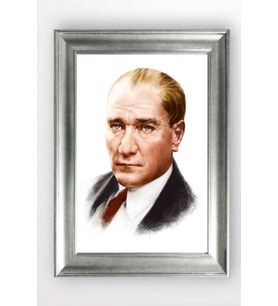 Gümüş Çerçeveli Atatürk Tablo a516
