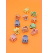 Mandal Toka 12 Adet Pastel Renkli Saç Tokası (Pastel Pembe)