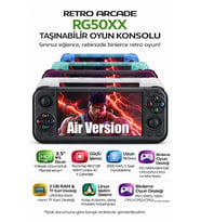 RG50XX Retro Oyun Konsolu 2GB RAM RK3128 – PS1 PSP N64 Linux Sistem, Çoklu Emülatör Oyun Konsolu
