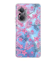 PrintiFy Huawei Nova 9SE Uyumlu Kamera Korumalı Floral Pembe Tasarımlı Şeffaf Silikon Kılıf
