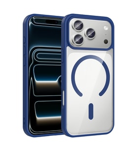 Apple iPhone 17 Pro Max Uyumlu Kılıf M-safe Wireless Şarj Özellikli Silikon Zore Ege Kapak (Lacivert)