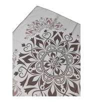 Mısırlı Eşarpları Emprime Krep Etnik Desen Eşarp (KAHVE)
