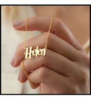 925 Ayar Gümüş Özel Harry Potter Font İsim Kolye