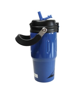 Shotay ST-8168 Çift Kullanım Pipetli/Rahat İçim Mavi 900ml Çelik Termos