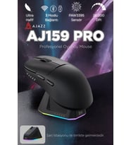 Aj159 Pro Kablosuz (3 MODLU) 8.000 Hz-26.000dpı Oyuncu Mouse Paw3395 Sensör Rgb Şarj Istasyonu