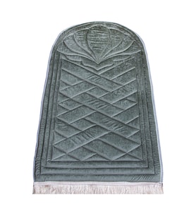 Kapitone Süngerli Yumuşak Seccade - Gri