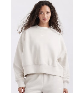 Nike Sportswear Essential Collection Fleece Oversized Kadın Sweatshirt Krem