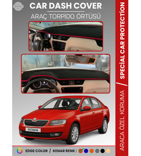 SKODA OCTAVIA A7 (2013-2019) Torpido Örtüsü Ön Göğüs Halı Torpido Koruma Tam Uyum Kaymaz UV Koruma