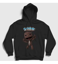 Presmono Unisex Beyaz Sign Sackboy A Big Adventure Kapüşonlu Sweatshirt 545010tt (Siyah)