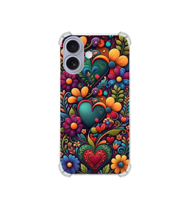 PrintiFy Kkapple iPhone 17 ile Uyumlu Düşlerin Dansı Serisi Çiçeklerin Dansı Tasarımlı Uv Baskılı Köşe Korumalı Antişok Kılıf
