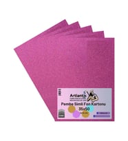 Pembe Simli Karton 35x50 5 Adet Artlantis Simli Karton Pembe 5 Adet 35*50