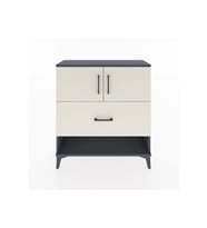 Arges Şifonyer 2 Raflı Tek Çekmeceli 2 Kapaklı 88x30x96 Antrasit-Aytaşı