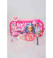 LİSANSLI BARBIE " PINK LOVE " SETİ TÜYLÜ KALEMLİK , PONPON KURŞUN KALEM,SİLGİ TEPELİ GEÇMELİ KALEM,SİLGİ VE KALEMTAŞ