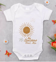 BK Kids İsimli My Sunshine Tasarımlı Bebek Body Zıbın - Model 1