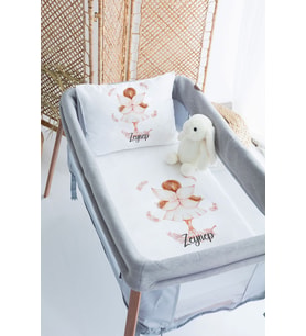 %100 Delux Pamuk Isme Özel 70x120 Park Yatak Nevresim Takımı