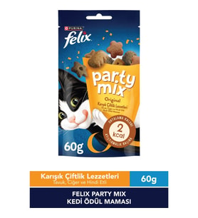 Felix Party Mix Original Karışık Çiftlik Lezzetleri Kedi Ödül Maması 60gr