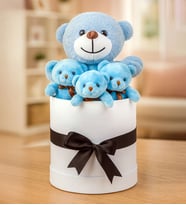 Peluş Mavi Ayıcık Buketi