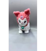 Yürüyen Sesli Pilli Hareketli Renkli Sevimli Peluş Kuromi Hayvan (Pembe)