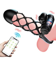 Telefon Kontrollü Titreşimli Penis Kılıfı – Şarjlı