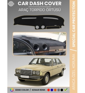 MERCEDES E SERİSİ W123 (1976-1985) Torpido Örtüsü Premium Kalite Torpido Koruma Özel Kesim UV Koruma
