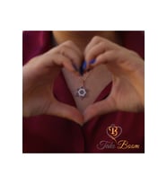 Davut Yıldızı Kolye – Gümüş Yahudi Kolye, Kadınlar İçin Manevi Kolye - Miks Taşlı Kolye (Rose Gold Altın)