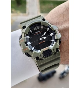 Casio CSISTE165 Haki Renk Analog Dijital Hediye Paketli Erkek Kol Saati