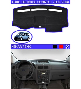 Ford Tourneo Connect 2002-2008 Için Uygun Torpido Koruma Halısı Mavi