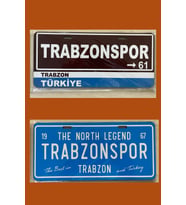 Trabzonspor Taraftar MDF Plaka Tabela 11x24 cm - Dekoratif Duvar ve Araç Aksesuarı