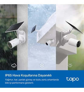 TP-LINK 3MP Bullet 3MM Wıfı Kablosuz Bataryalı Solar IP Kamera TAPO C410 KIT