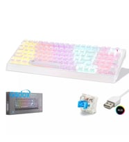 Hadron G500XW Mekanik Gaming Klavye Blue Switch RGB Aydınlatmalı 104 Tuş - Beyaz - 1 ADET