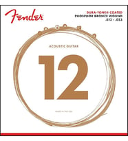 Fender 0730860403 860L Phosphor Bronze Dura-Tone Kaplamalı Akustik Gitar Teli (12-53) Light Tansiyon Kaplamalı Tel Dayanıklı Yapı ve Sıcak Akustik Ses