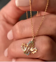 Papatya Silver 925 Ayar Gümüş Altın Kaplama Kristal Kesim Kaktüs Kadın Kolye