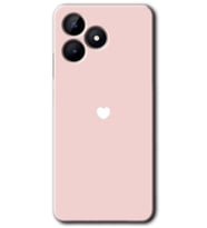 Realme C53 Kılıf HD Desen Baskılı Kılıf - Sade Kalp