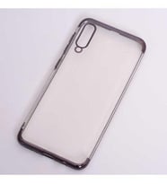 Samsung Galaxy A30S Silikon Renkli Köşe Korumalı Lazer Kılıf (Altın / Dore)