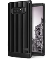 Ringke FlexS Pro Galaxy Note 8 ile Uyumlu KIlıf Black Titanyum Desen Metalik Tasarım TPU Tam Koruma