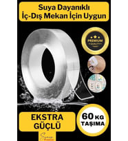 60 Kg Çift Taraflı Ekstra Güçlü Çok Amaçlı Tamir Silikon Bant Dış Mekan Montaj Bandı 18 Mm X 1,5 Mt