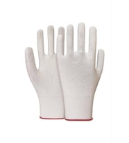 Polyester Kasiyer Eldivenleri 5li Paket Hafif Esnek ve Konforlu Beybi Örgü Eldiveni Çift Koruyucu (Beyaz)