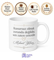 Kusursuz Baba Yazılı Kupa Bardak Babalar Günü Hediyesi Özel Tasarım